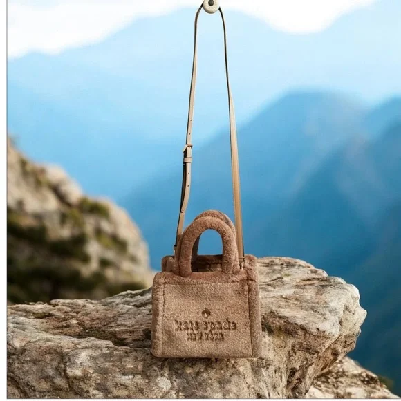 kate spade Ellie Light Fawn Faux Fur Small Tote - Picture 5 of 8